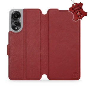 Phone Case OPPO A78 5G - Design Dark Red Leather