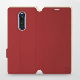 Phone Case Sony Xperia 1 - Design Dark Red with Platinum