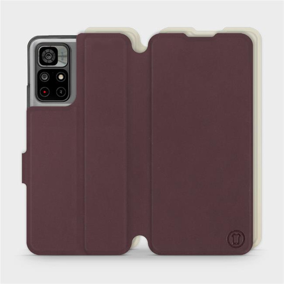 Phone Case Xiaomi Redmi Note 11 - Design Burgundy with Platinum