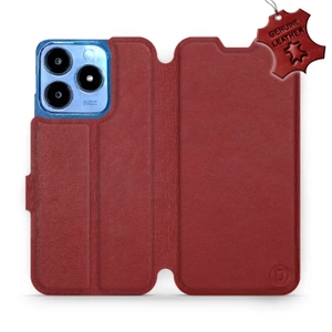 Phone Case Realme C63 - Design Dark Red Leather