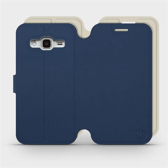 Etui Soft Touch do Samsung Galaxy J3 2016 - wzór Głęboki granat z platyną