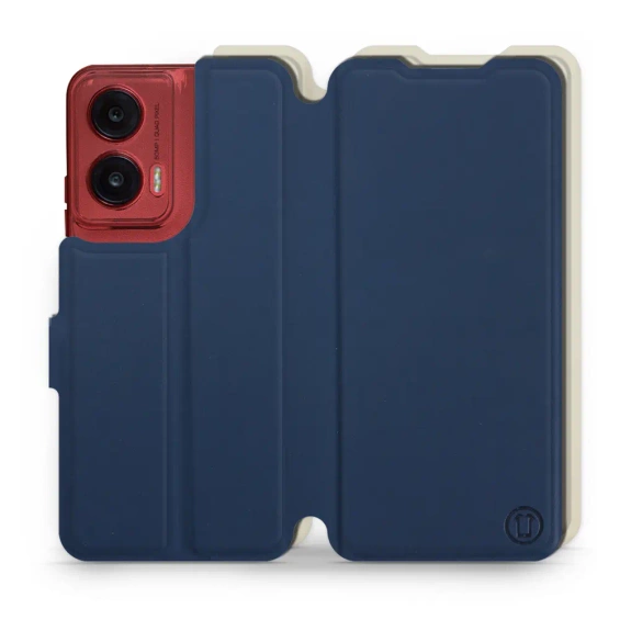 Phone Case Motorola Moto G35 5G - Design Navy with Platinum