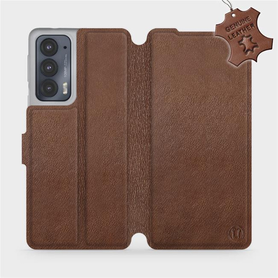 Phone Case Motorola Edge 20 - Design Brown Leather