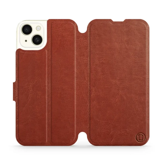 Phone Case Apple iPhone 15 Plus - Design Brown&Orange