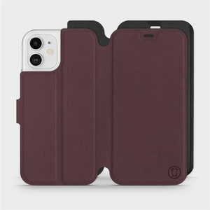 Phone Case Apple iPhone 12 - Design Burgundy with Black