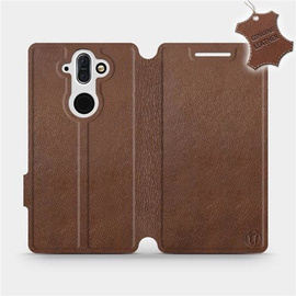 Phone Case Nokia 8 Sirocco - Design Brown Leather
