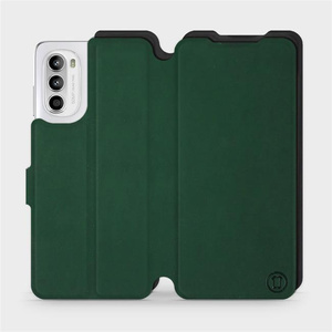 Etui Soft Touch do Motorola Moto G52 - wzór Miejska zieleń z czernią