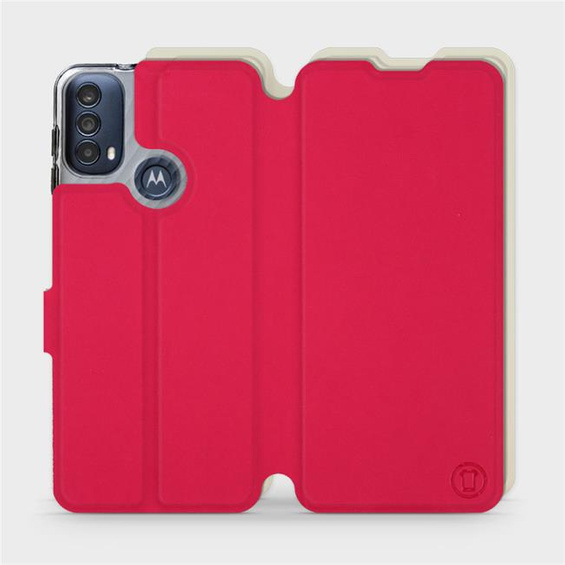 Phone Case Motorola Moto E40 - Design Red with Platinum