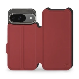 Phone Case Google Pixel 9 - Design Dark Red with Black