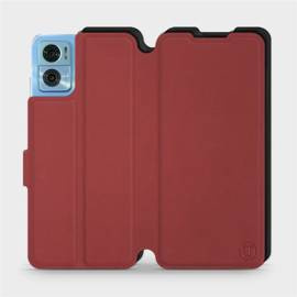 Phone Case Motorola Moto E22 - Design Dark Red with Black