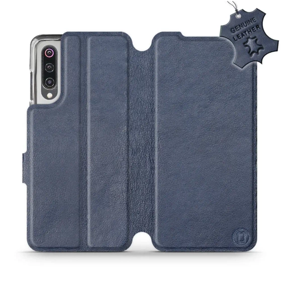 Phone Case Xiaomi Mi 9 - Design Blue Leather