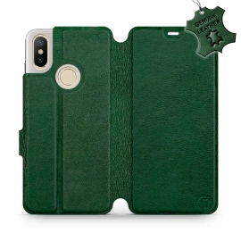Phone Case Xiaomi Mi A2 - Design Green Leather