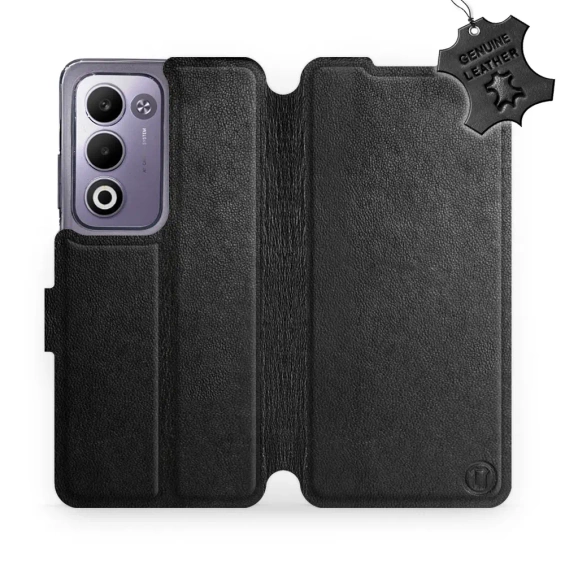 Phone Case OPPO A5m - Design Black Leather