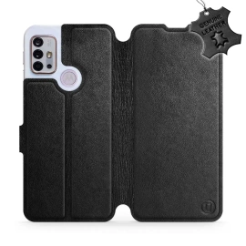 Phone Case Motorola Moto G10 - Design Black Leather