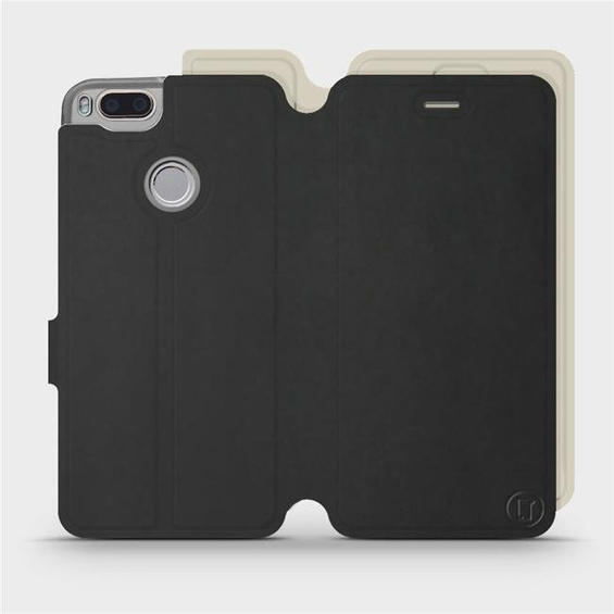 Phone Case Xiaomi Mi A1 - Design Black with Platinum