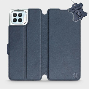 Etui ze skóry naturalnej do OPPO Reno 4 Lite - wzór Blue Leather