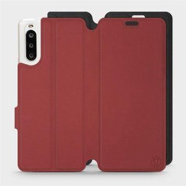Phone Case Sony Xperia 10 II - Design Dark Red with Black
