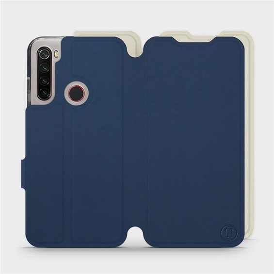 Etui Soft Touch do Xiaomi Redmi Note 8 2021 - wzór Głęboki granat z platyną