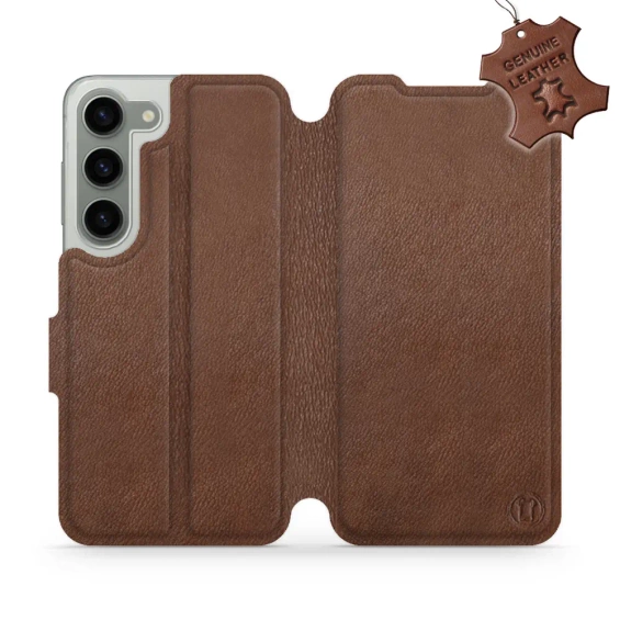 Phone Case Samsung Galaxy S23 - Design Brown Leather