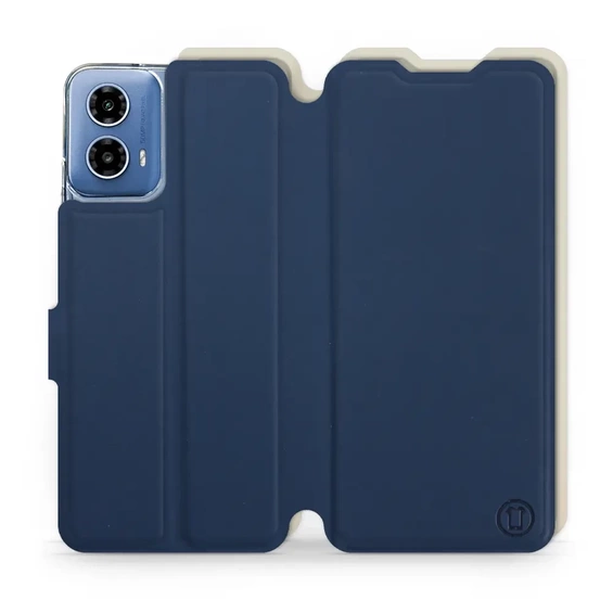 Phone Case Motorola Moto G34 5G - Design Navy with Platinum