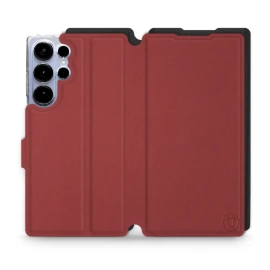 Phone Case Samsung Galaxy S25 Ultra - Design Dark Red with Black