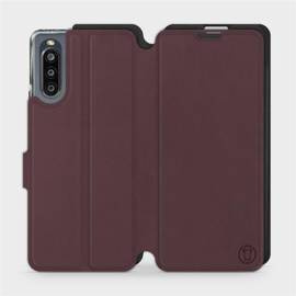 Phone Case Sony Xperia 10 IV - Design Burgundy with Black