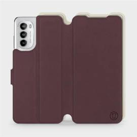 Phone Case Motorola Moto G82 5G - Design Burgundy with Platinum