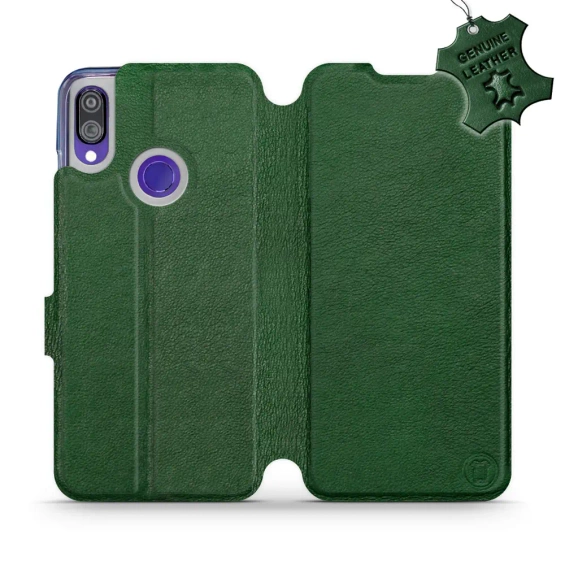 Phone Case Xiaomi Redmi Note 7 - Design Green Leather