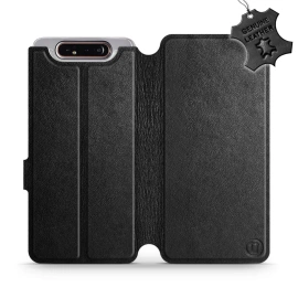 Phone Case Samsung Galaxy A80 - Design Black Leather