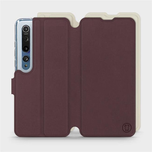 Etui Soft Touch do Xiaomi Mi 10 - wzór Matowy burgund z platyną