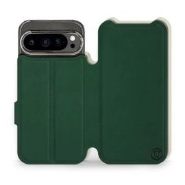 Phone Case Google Pixel 9 Pro - Design Green with Platinum