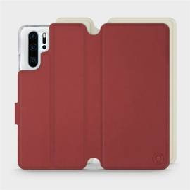 Hülle für Huawei P30 Pro - Farbe Dunkelrot mit Platin