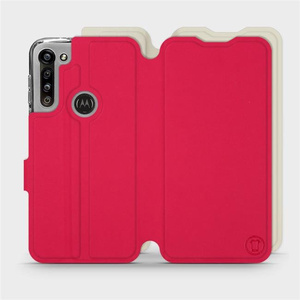 Phone Case Motorola Moto G8 Power - Design Red with Platinum