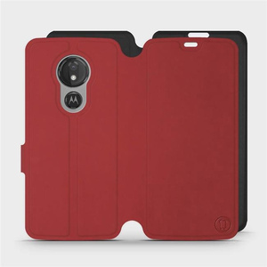 Etui Soft Touch do Motorola Moto G7 Power - wzór Zachodząca czerwień z platyną