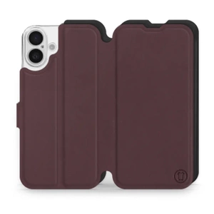 Phone Case Apple iPhone 16 Plus - Design Burgundy with Black