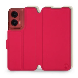 Hülle für Motorola Moto G35 5G - Farbe Rot mit Platin