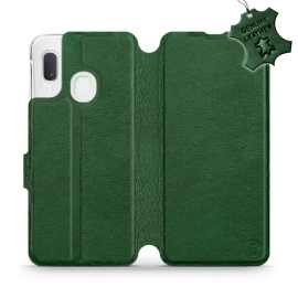 Phone Case Samsung Galaxy A20e - Design Green Leather