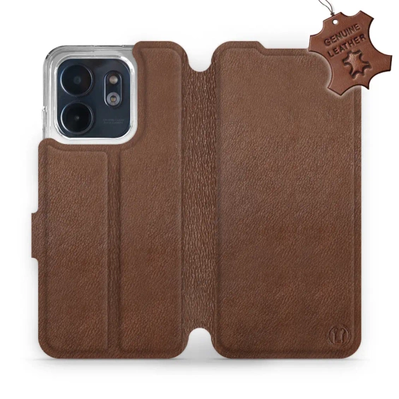 Phone Case Infinix Smart 9 - Design Brown Leather