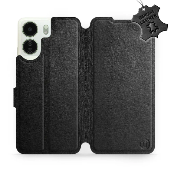 Phone Case Xiaomi Redmi 13C - Design Black Leather