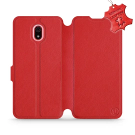 Phone Case Xiaomi Redmi 8A - Design Red Leather