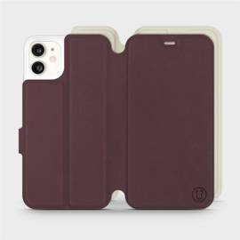 Hülle für Apple iPhone 11 - Farbe Burgund mit Platin