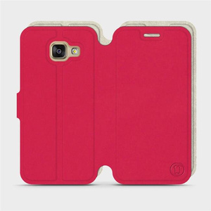 Hülle für Samsung Galaxy A3 2016 - Farbe Rot mit Platin