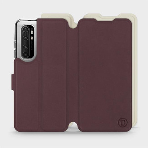 Phone Case Xiaomi Mi Note 10 Lite - Design Burgundy with Platinum
