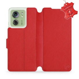 Phone Case Motorola Edge 40 - Design Red Leather