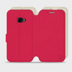 Etui Soft Touch do Samsung Galaxy Xcover 4 - wzór Żywa czerwień z platyną