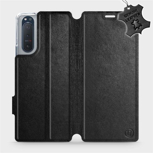 Phone Case Sony Xperia 5 II - Design Black Leather
