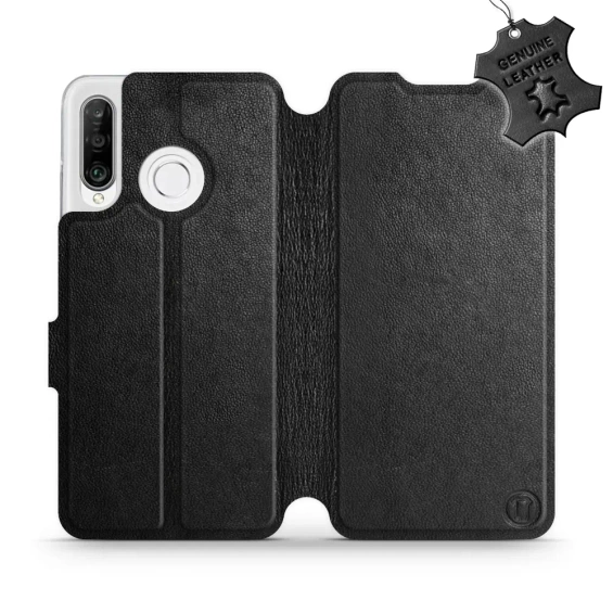 Hülle für Huawei P30 Lite - Farbe Black Leather