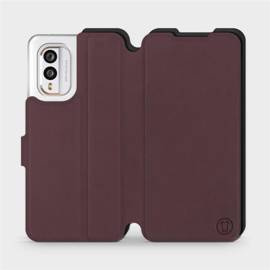 Etui Soft Touch do Nokia X30 5G - wzór Matowy burgund z czernią
