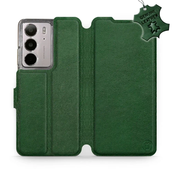 Hülle für Realme C75 - Farbe Green Leather