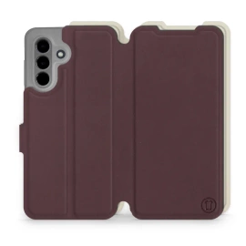 Hülle für Samsung Galaxy A36 5G - Farbe Burgund mit Platin